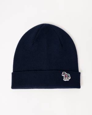 Paul Smith Mens Zebra Logo Beanie - 47 Navy