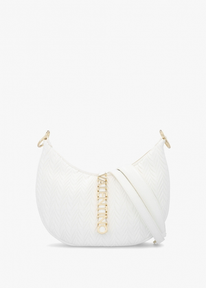 Fania Bianco Quilted Chevron Hobo Bag