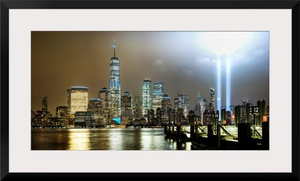 Tribute In Light Panoramic View With Lower Manhattan From New Jersey