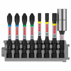 Bosch 2608522326 PRO Impact Set with Standard Bit Holder and Pick and Click Index (8 Pieces)
