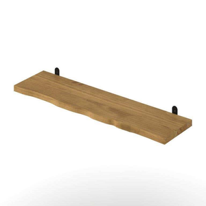 Natural Wood Live Edge Shelf Kit - 900 x 200 x 25mm - Antique Wax