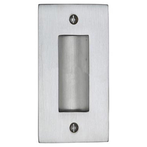 Flush Door Pull Handle 102 x 51 mm Satin Chrome Plate