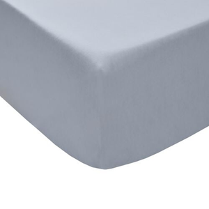 DOUBLE FITTED SHEET Luxury Percale Silver 11B