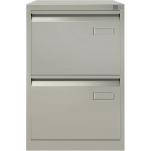 Bisley Filing Cabinet 2 Drawers Lockable 470 x 622 x 711 mm Grey  