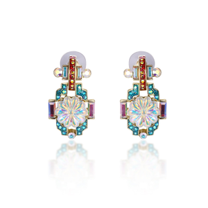 Art Deco Flower Earrings