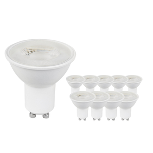 10x Ampoule LED GU10 - 4.5W - 2700K - 345 Lumen - Pack économique