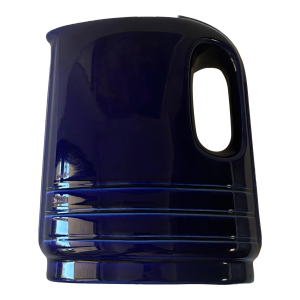 1940s Art Deco Royal Blue Ceramic Water Pitcher for Westinghouse Hall China Company