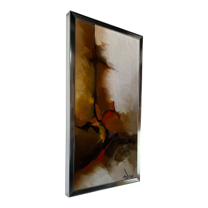 1980s Vintage Expressionist Abstract Acrylic Painting by Reed