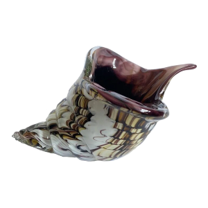 1970s Vintage Murano Art Glass Conch Shell