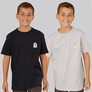 French Connection Boys Dalps Two Pack T-Shirts Marine/Light Grey Marl