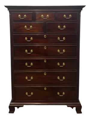 Vintage Stickley Traditional Chippendale Style Solid Mahogany Chest of Drawers