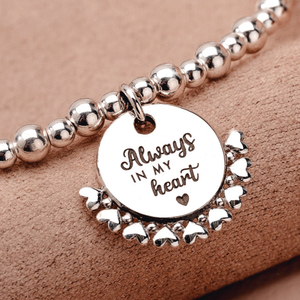 Silver Always In My Heart Personalised Heart Didi Bracelet