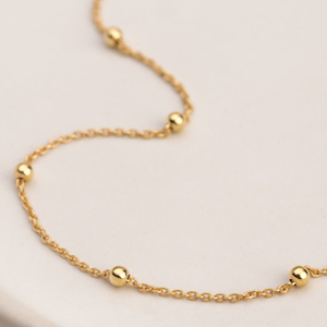 Signature Gold Plated Ball Chain Anklet