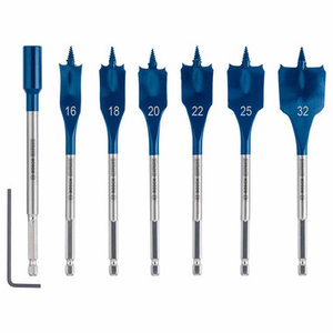 Bosch 2608900334 EXPERT Self Cut Speed Spade Drill Bit Set (7 Pieces)