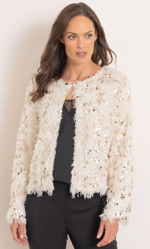 Sequinned Eyelash Cover Up - Cream