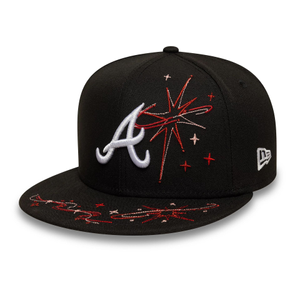 Atlanta Braves MLB Zodiac Black 59FIFTY Fitted Cap