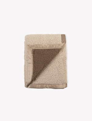 Cosy sherpa throw linen taupe