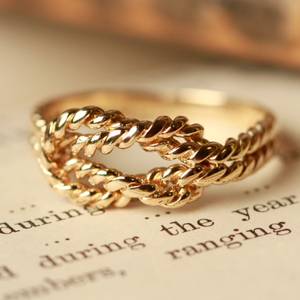 Pre-Owned Vintage 1978 9ct Yellow Gold Rope Knot Ring