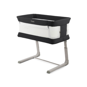 Oyster Wiggle Dropside Crib - Carbonite