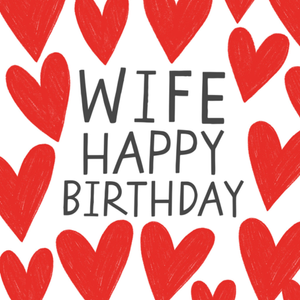 Moonpig Heart Illustrated Happy Birthday Wife Card
