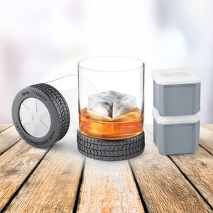 Wheel'n Tyre Base Glasses with Ice Moulds
