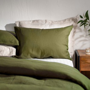 Olive Green French Linen Bed Sets