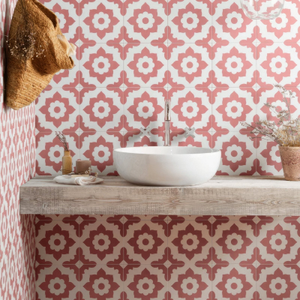 Bert & May Pink Santona Porcelain Tile 20x20cm