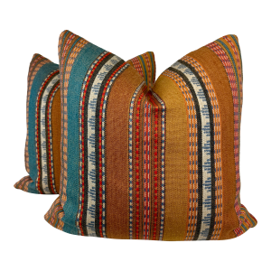 Hamilton Fabrics "Red Rocks" in Adobe 22" Pillows-a Pair