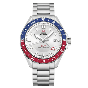 Swiss Military Stainless Steel Silver Dial Men's Swiss Made Watch - SM34095.02