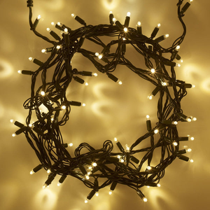 10m 100 Warm White Plug In Fairy Lights Green Cable