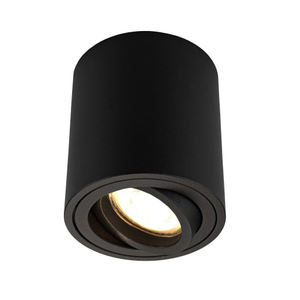 Dimmbare LED Aufbaustrahler - ø80mm - Rund - Schwarz - 3W - 2700K - Kippbar - IP20