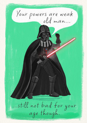 Star Wars Cheeky Darth Vader Illustrated Birthday Card