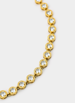 Vendetta Halo Bead Necklace - 18K Gold Plated