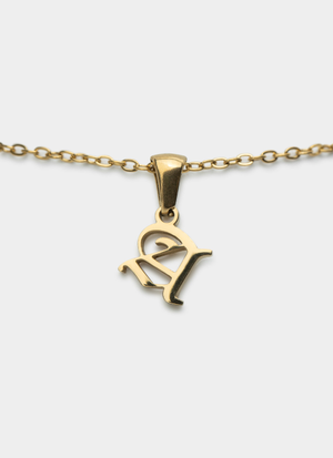 Vendetta Icon Letter Necklace - 18k Gold Plated