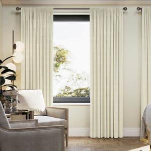 Shima Faux Silk, Oyster - Made to Measure Curtains