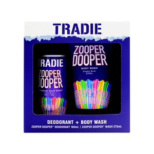 Tradie 160mL Deodorant & 275mL Body Wash Zooper Dooper Gift Pack
