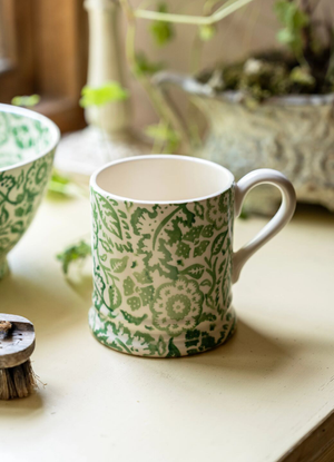Green Wallpaper 1/2 Pint Mug - Pattern Archive