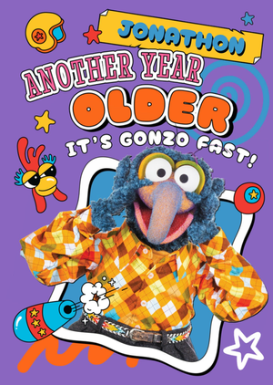 The Muppets Gonzo Another Year Older Birthday Card