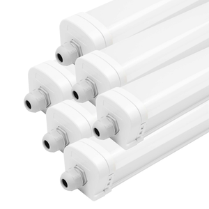 6-Pack LED Feuchtraumleuchten 60 cm - Samsung LED - IP65 - 20W - 140 lm/W - 4000K - Verlinkbar - 5 Jahre Garantie