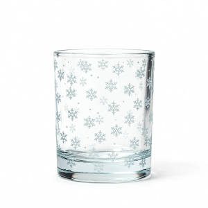 20cl Christmas Snowflake Clear Glass - Box of 6