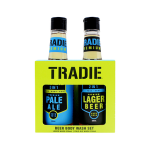Tradie 2 Pack Beer Shower Gel Pale Ale Larger 330mL Body Wash Gift Pack