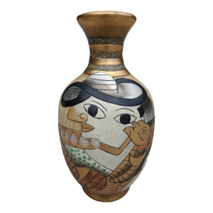 Vintage Picasso Cubist Face Painted Ceramic Decorative Vase