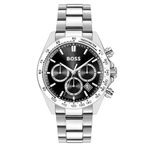 BOSS by Hugo Boss Stainless Steel Black Dial Chronograph Men's Watch - 1514267