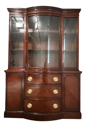 1950s Drexel Mahogany Breakfront - Travis Court Collection