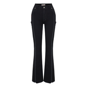 Flare Women Denim Pant - Black (S)
