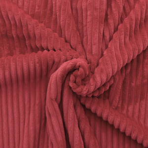 Tissu minky grosses côtes - Terracotta