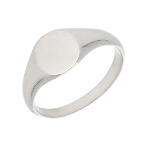 New Sterling Silver Polished Signet Ring