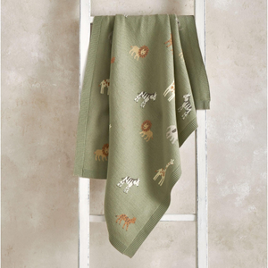 Mamas & Papas Knitted Blanket - Safari Sage