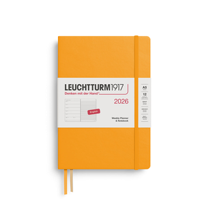 LEUCHTTURM1917 Weekly Planner & Notebook 2026 Hardcover Medium A5 Rising Sun