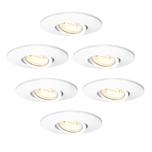 6x Dimmbare LED Einbaustrahler Weiß - IP65 - 6W - CCT - 5 Jahre Garantie - Geeignet für das Badezimmer